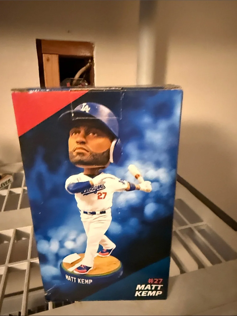 Los Angeles Dodgers #27 Blue Baseball Bobblehead Figurine - Matt Kemp